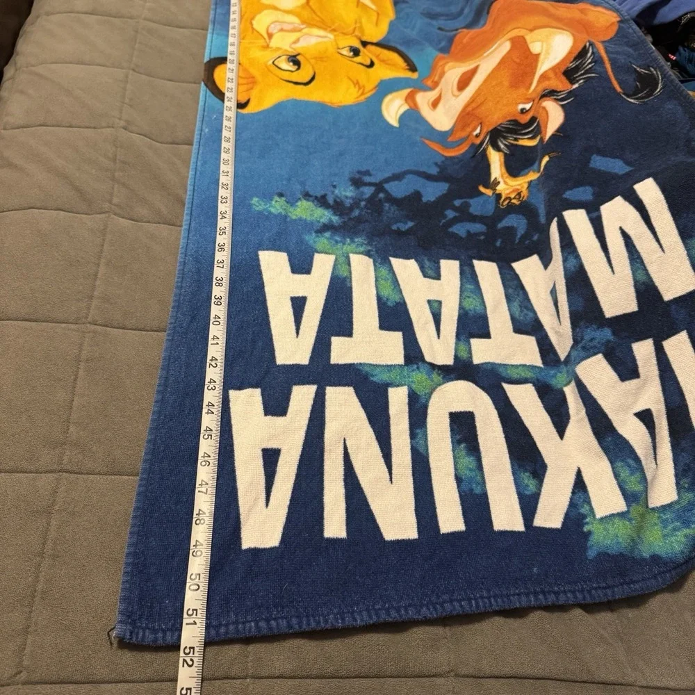 Vintage 2003 Disney Lion King Hakuna Matata Beach Towel Simba Timon Pumbaa